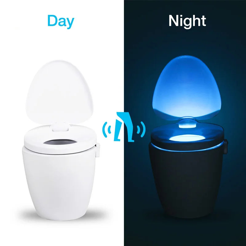 Smart Motion Sensor Toilet Night Light - Waterproof LED Lamp