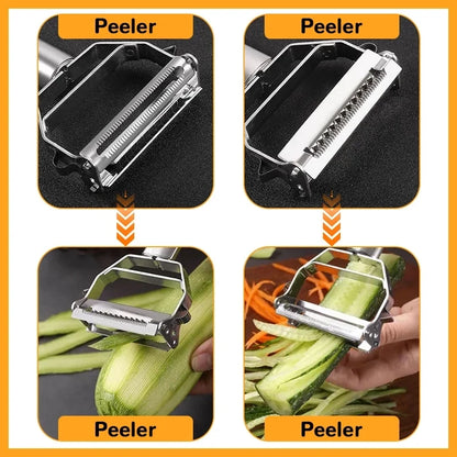 Multifunctional Stainless Steel Kitchen Peeler for Vegetable and Fruit Slicing