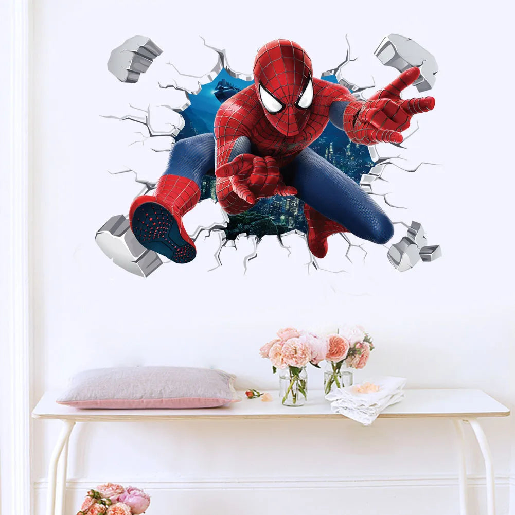 Spiderman, Captain America, Hulk Wall Stickers for Kids' Room