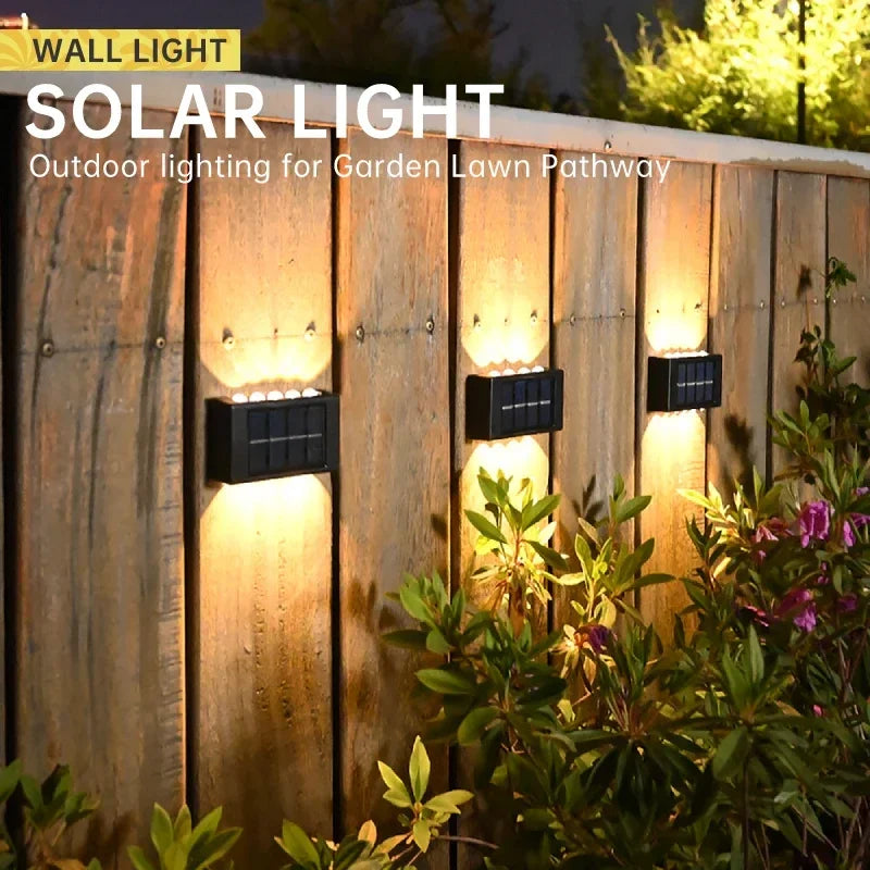 Outdoor Solar Wall Lamp Waterproof, Powered to Illuminate Home Garden Yard Decoration