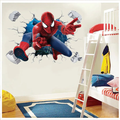 Spiderman, Captain America, Hulk Wall Stickers for Kids' Room