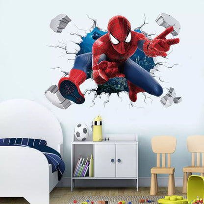 Spiderman, Captain America, Hulk Wall Stickers for Kids' Room