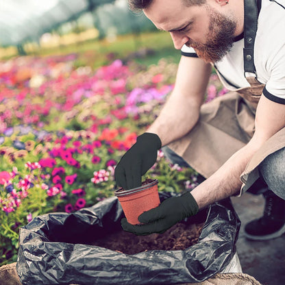 Disposable Black Nitrile Gloves for Household Cleaning, Gardening, and Kitchen Safety