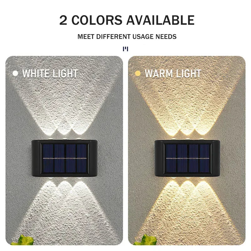 Outdoor Solar Wall Lamp Waterproof, Powered to Illuminate Home Garden Yard Decoration