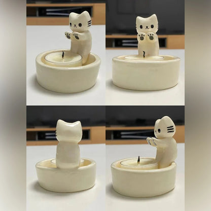 Cute Kitten Candle Holder