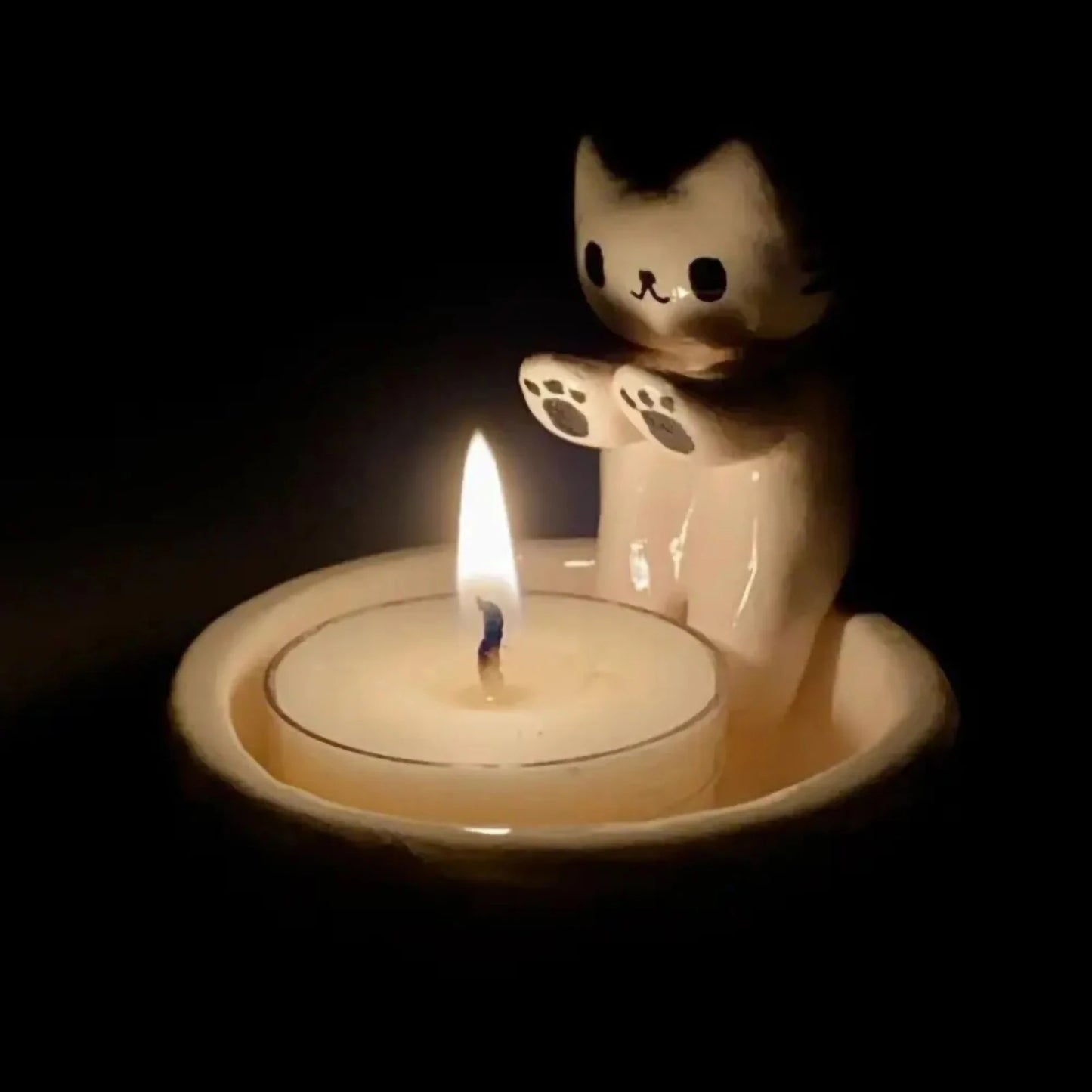 Cute Kitten Candle Holder