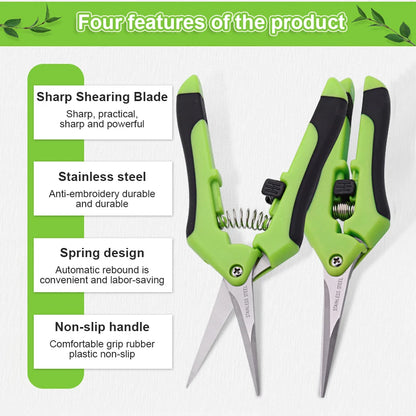 Gardening Pruning Shears - Secateurs for Bonsai, Fruit Picking, and Weeding