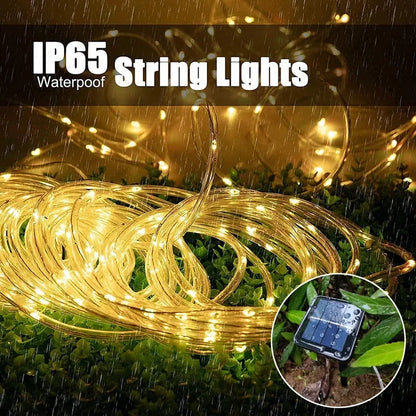 300 LED Solar Rope Light - Waterproof Fairy String Lights