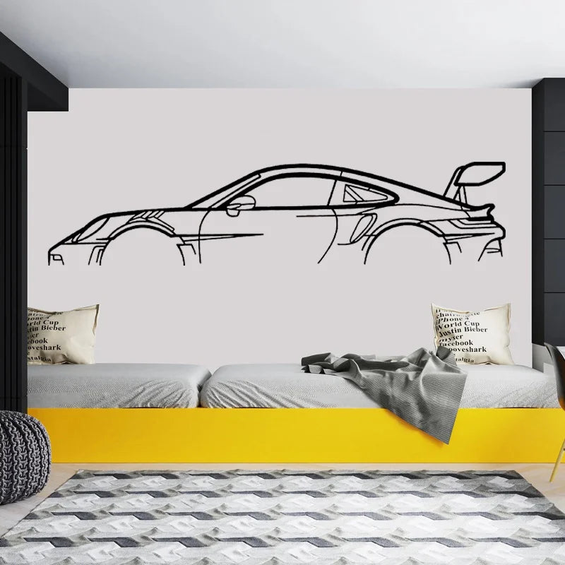 Car Silhouette Wall Art Sticker