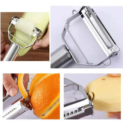 Multifunctional Stainless Steel Kitchen Peeler for Vegetable and Fruit Slicing