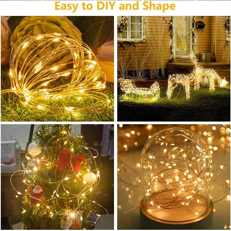 3M LED, 8 Modes Curtain String Lights Fairy Decoration