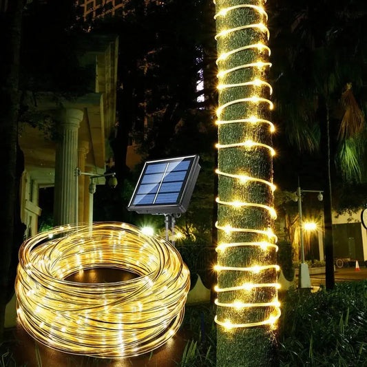 300 LED Solar Rope Light - Waterproof Fairy String Lights