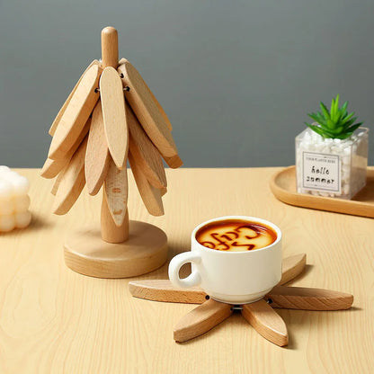 Wooden Tree Design Coasters